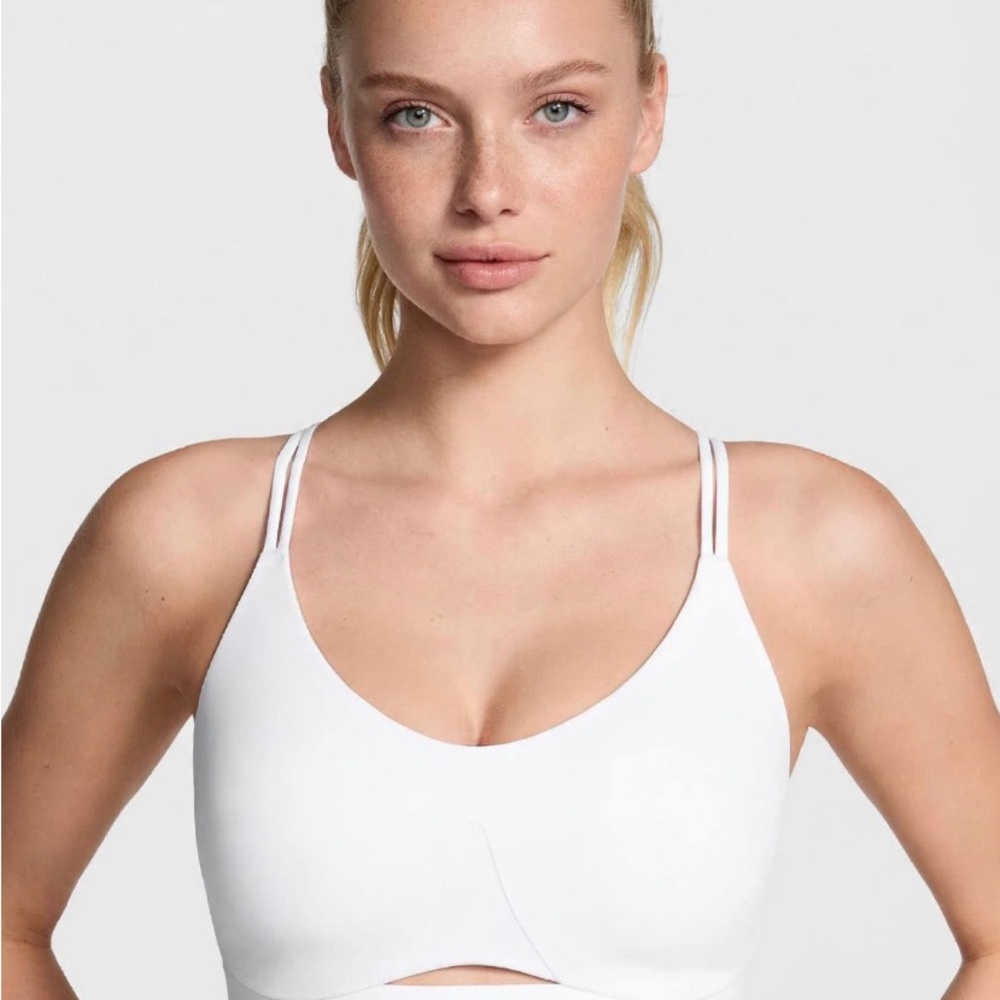 Victoria's Secret White Double-Strap Wireless Bralette